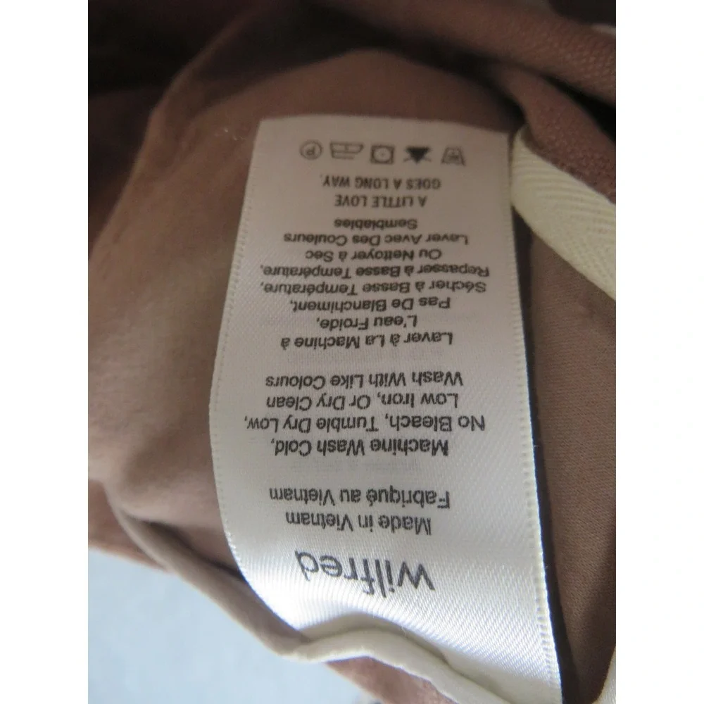 Aritzia‎ Wilfred Womens Pants 00 XS Brown Linen Blend Capri Drawstring Casual